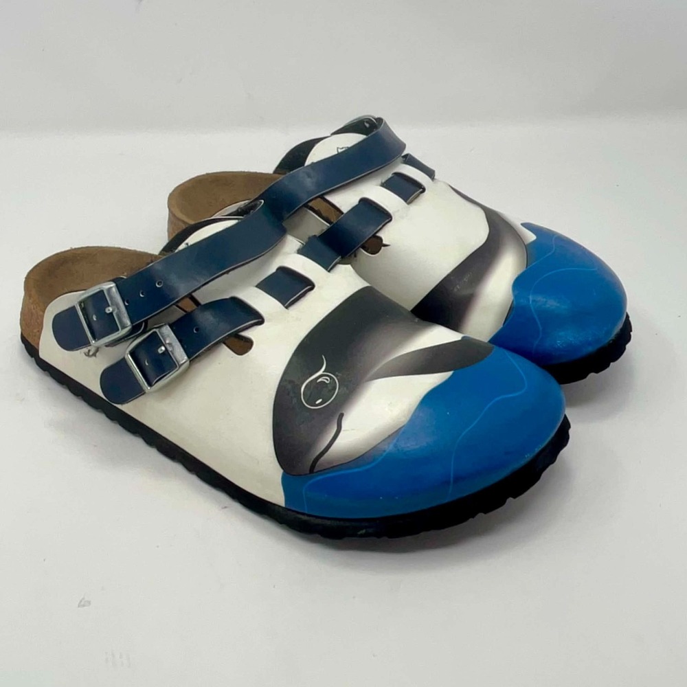 Birki's by Birkenstock Kay Harbor Whale Clogs EU 39 Womens Size 8 RARE Comfort
